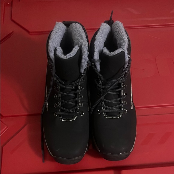 Whitin Black and Gray Rain & Snow Boots with Durable Sole Size 43 - Picture 2 of 5